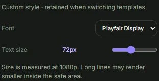 Actual Studio typography controls with font selection and text size